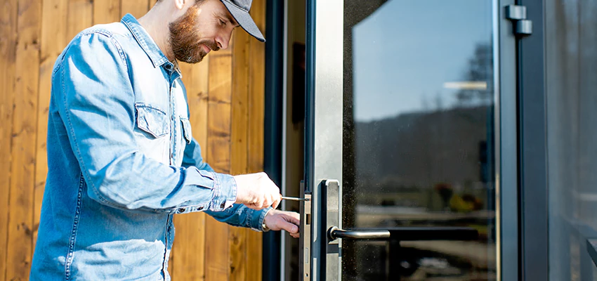 Frameless Glass Storefront Door Locks Replacement in Laguna Beach, CA